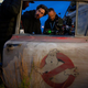 Jason Reitman behind the door of ecto 1
